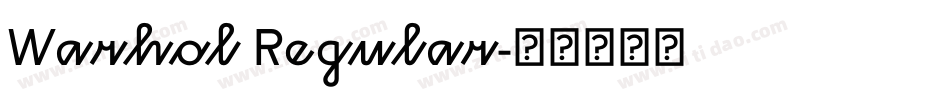Warhol Regular字体转换